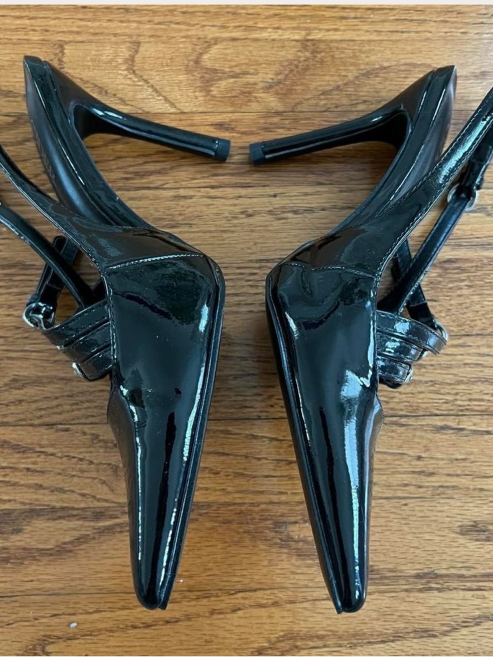 Pointed Toe Slingback Heels - Picture 4 of 5